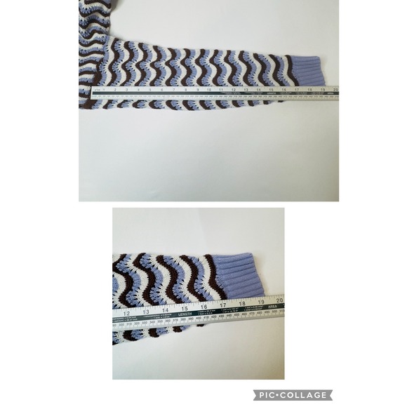 Hollister Crochet Knit Sweater Wave Pattern Women's Pullover Size Medium - Picture 8 of 12